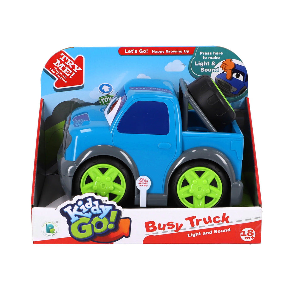 KiddyGo auto pick up truck 19 cm met licht en geluid blauw