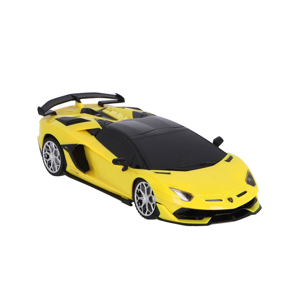 Radiografisch bestuurbare auto lamborghini 1:24 aventador svj roadster geel