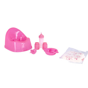 Pop 43 Cm Drink & Plas Met 9 Accessoires Dolls Room