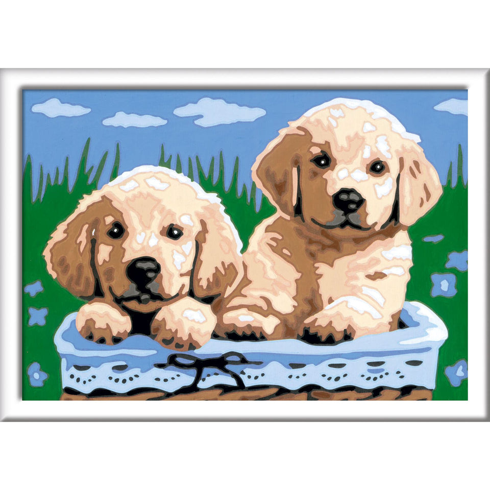 Ravensburger Creart schilderen op nummer schattige puppy's