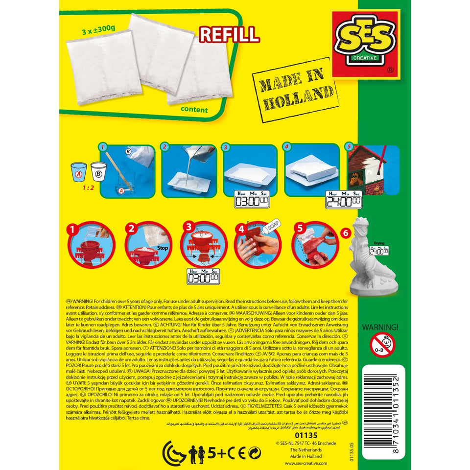 Ses Modelgips 900 Gram Ses Modelgips 900 Gram Wit