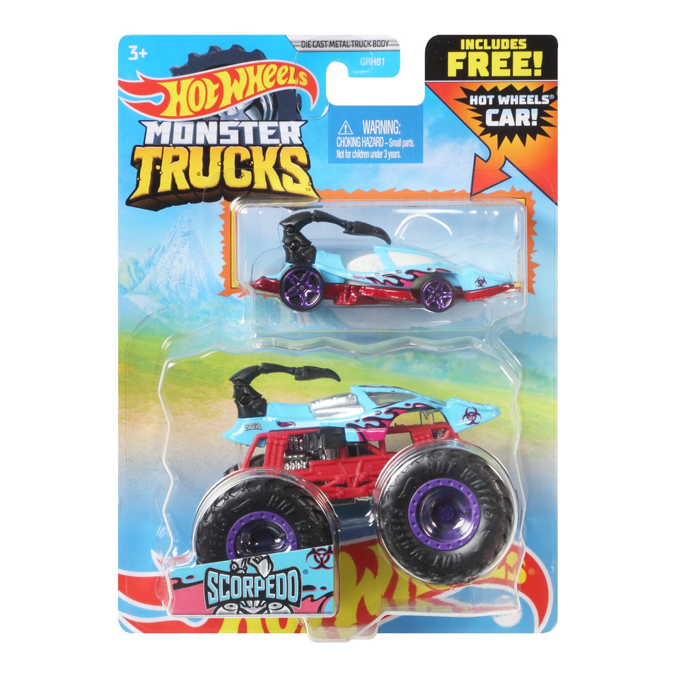 Hot Wheels Monster Trucks + Bonus 1:64 Assorti