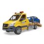 Bruder Mercedes Benz Sprinter Autotransporter en Bruder Roadster + Licht en Gelu