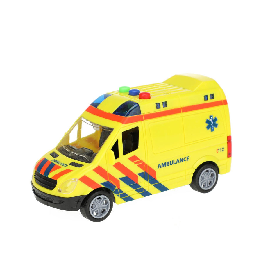 Cars ambulance truck Nederlands frictie met licht  en geluid