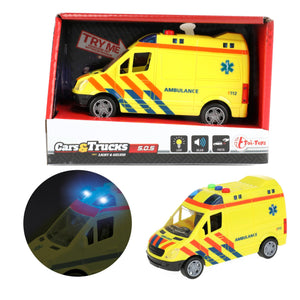 Cars ambulance truck Nederlands frictie met licht  en geluid