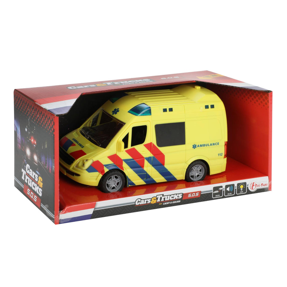 Cars ambulance truck groot Nederlands frictie met licht en geluid