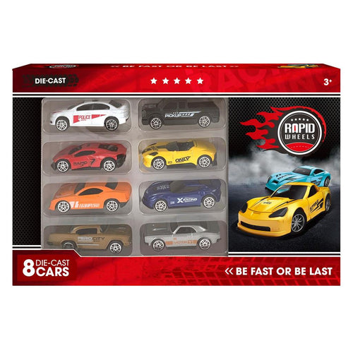 Rapid Wheels diecast auto 8 stuks