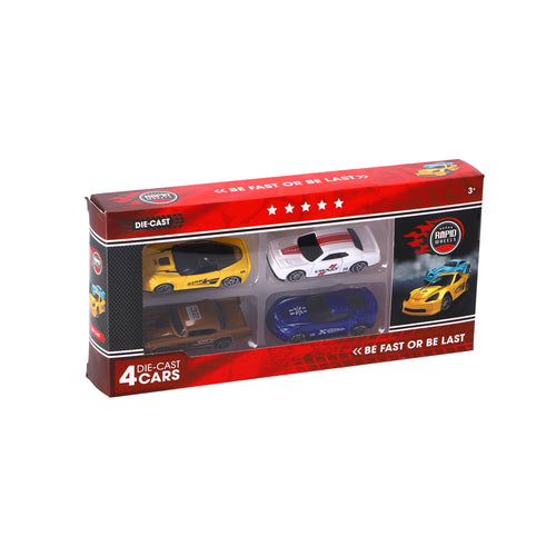 Rapid Wheels diecast auto 4 stuks