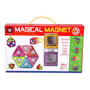 Magnetische tegels diverse vormen 20 delig 6,5 Cm