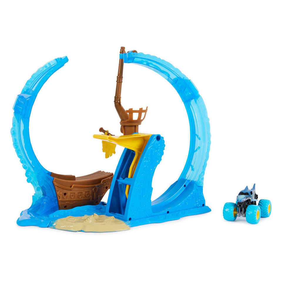 Monster Jam 1:64 Megalodon’s Loop of Doom Playset