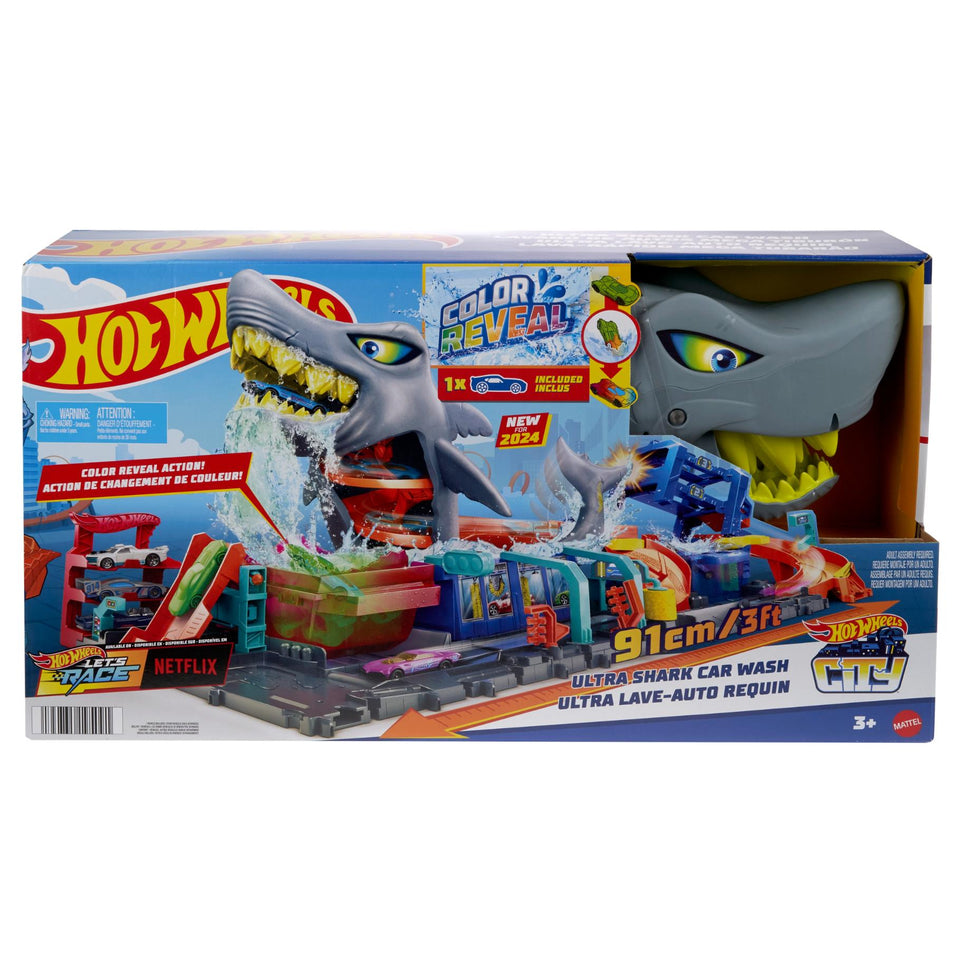 Hot Wheels City Ultra Shark Car Wash