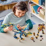 LEGO 71796 Ninjago Elementdraak vs. de mecha van de keizerin