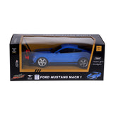 Radiografisch bestuurbare auto ford 1:24 mustang  mach 1 blauw