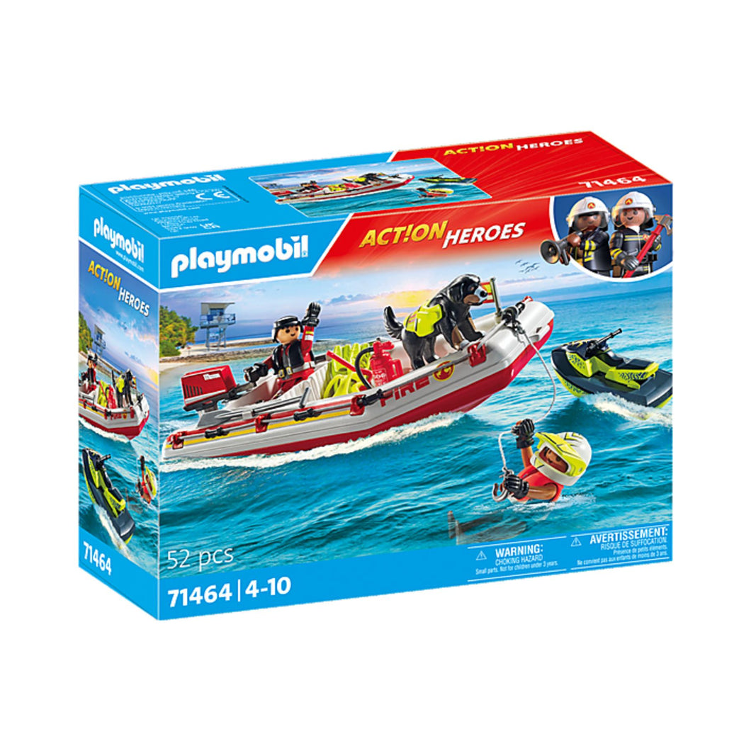 Playmobil 71464 Action Heroes Brandweerboot Met Waterscooter