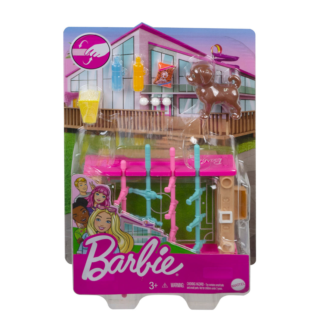 Barbie Mini Playset Voetbaltafel Met Hondje