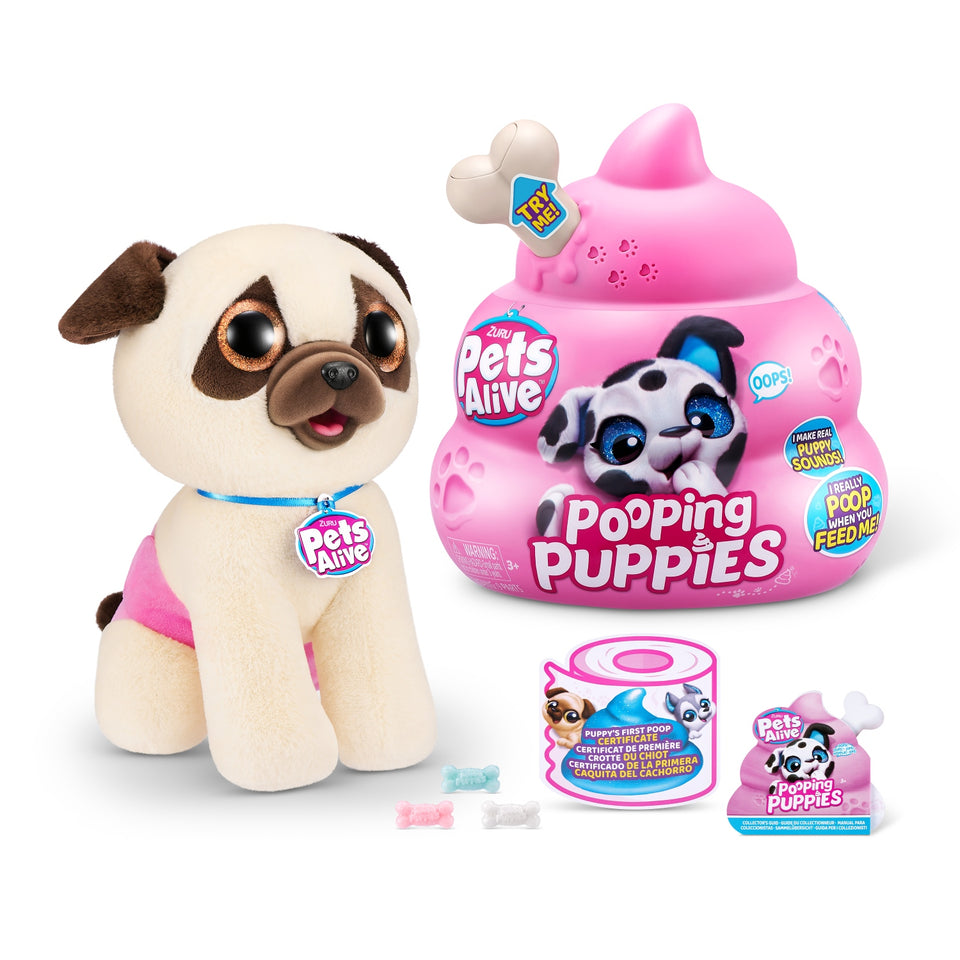 Pets Alive pooping puppies s1 interactive pluche assorti