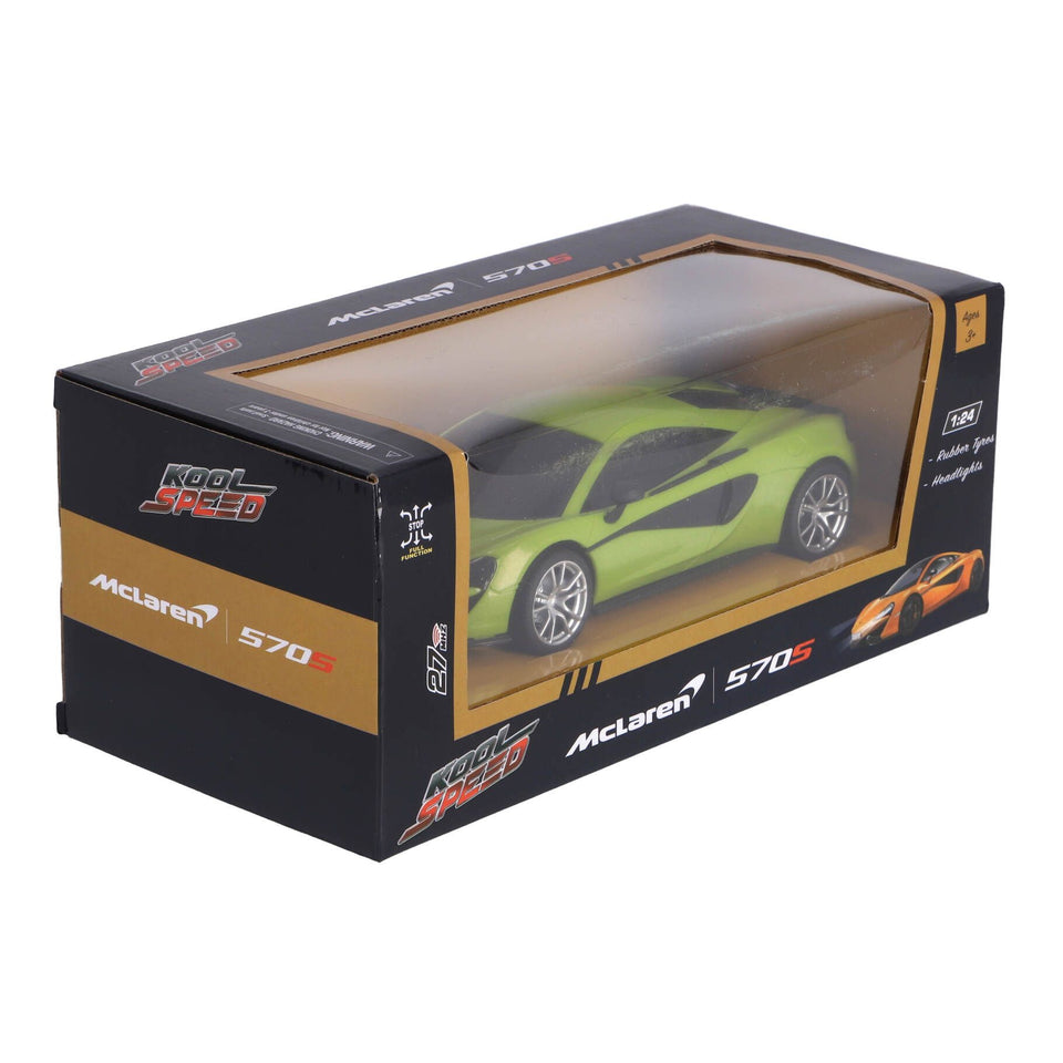 Radiografisch bestuurbare auto Mclaren 1:24 570s neon groen