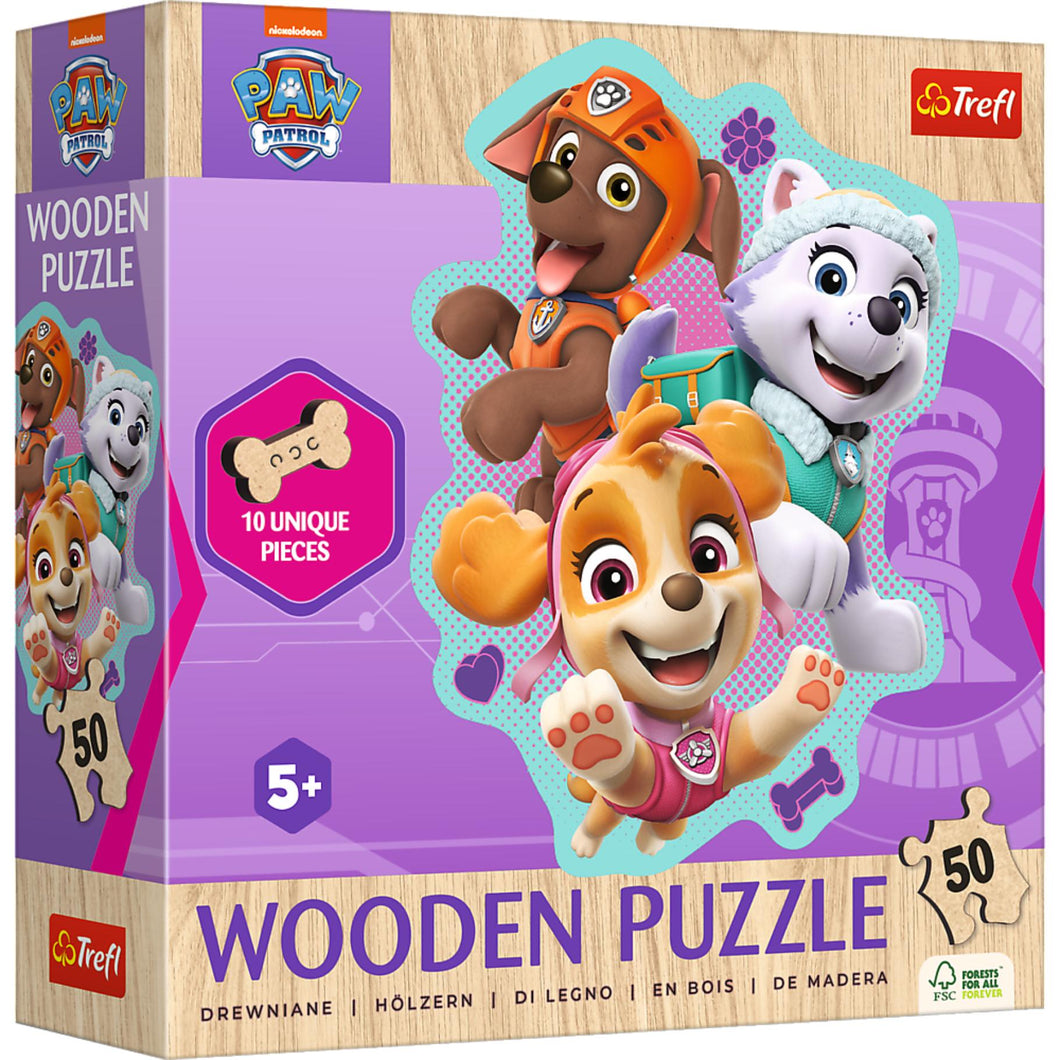 Puzzel Paw Patrol hout figuur 50 stukjes luxe