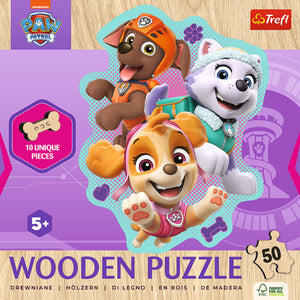 Puzzel Paw Patrol hout figuur 50 stukjes luxe