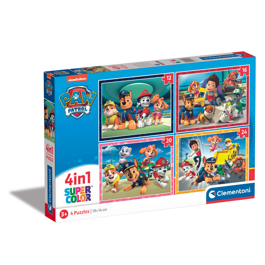 Clementoni Paw Patrol 4 in 1 puzzel 12, 16, 20, 24 stukjes