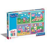 Clementoni Peppa Pig 4 in 1 puzzel 12, 16, 20, 24  stukjes