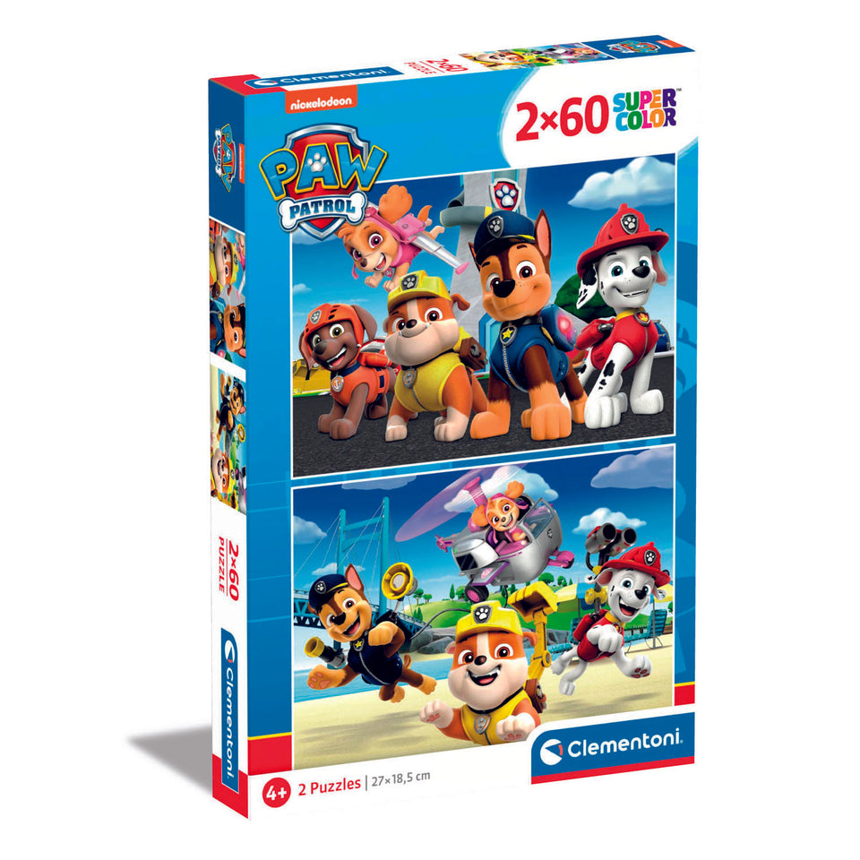 Clementoni paw patrol puzzel 2 x 60 stukjes