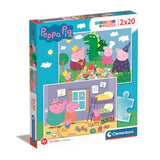 Clementoni peppa pig puzzel 2 x 20 stukjes