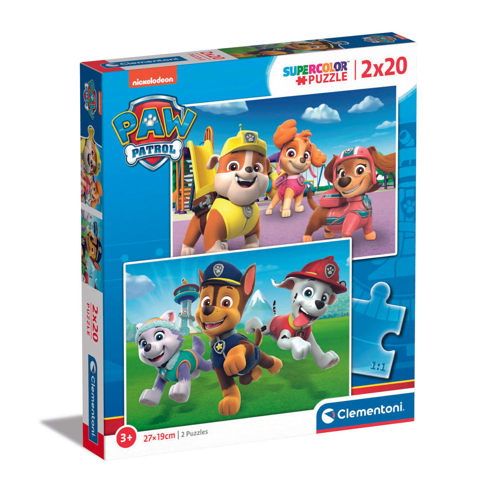 Clementoni paw patrol puzzel 2 x 20 stukjes