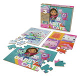 Gabby's Dollhouse Puzzel 3 Pack: Houten Puzzel In  Houten Doos