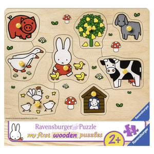 Ravensburger puzzel Hout Nijntje Op De Boerderij  8 Stukjes