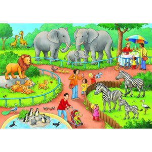 Puzzel Dag In De Dierentuin 2X24 Stuks