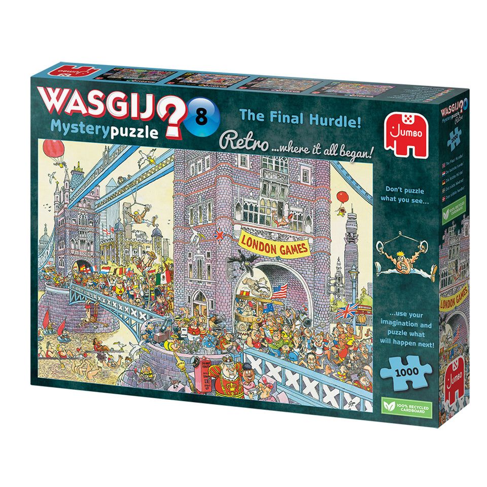 Puzzel Wasgij Retro Mystery 8 laatste horde 1000 stukjes