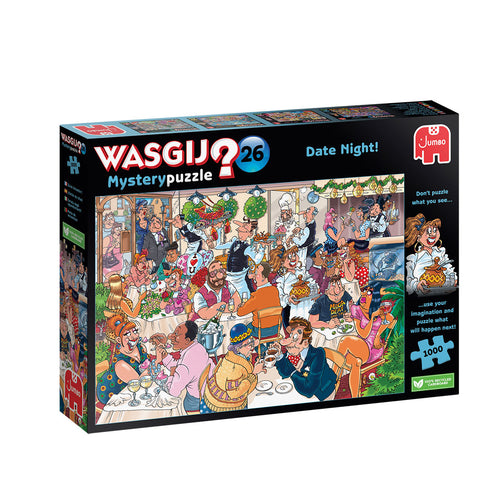 Puzzel Wasgij Retro Mystery 26 date night 1000 stukjes