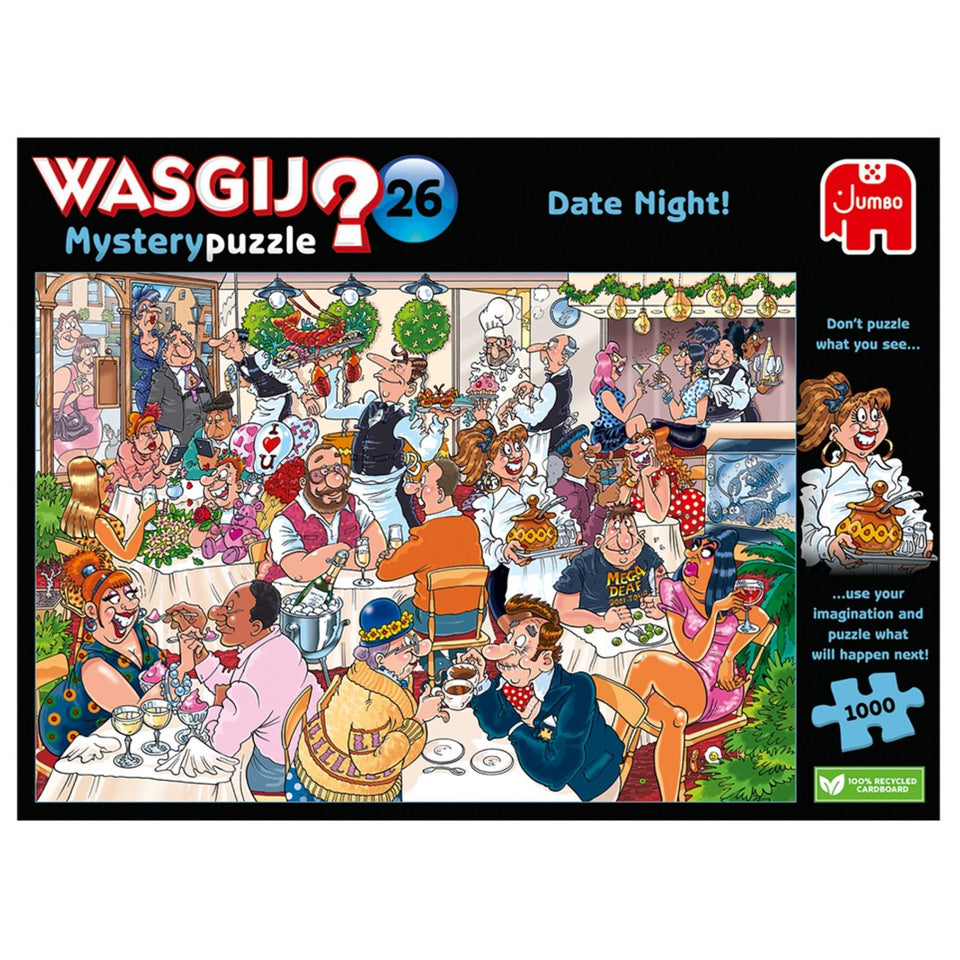 Puzzel Wasgij Retro Mystery 26 date night 1000 stukjes