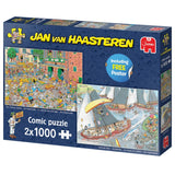 Jan Van Haasteren Puzzel Hollandse Tradities 2x 1000 Stukjes + Poster