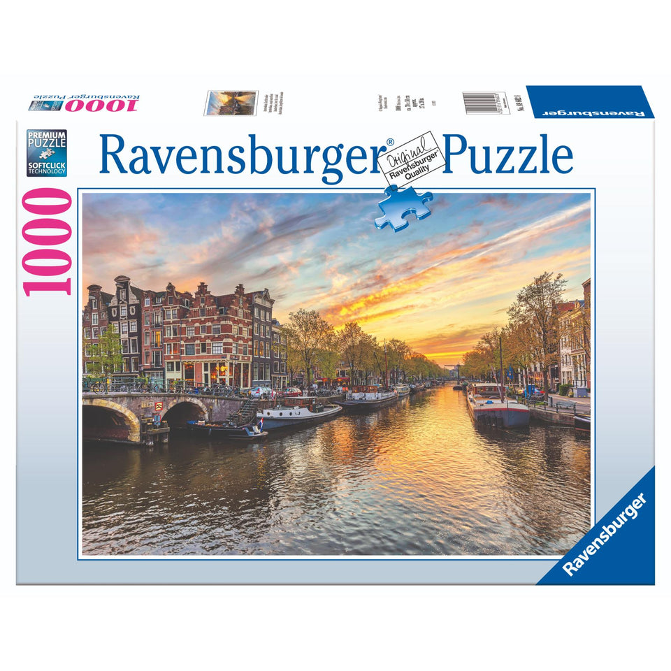 Ravensburger puzzel Amsterdam grachtenoever  1000 stukjes