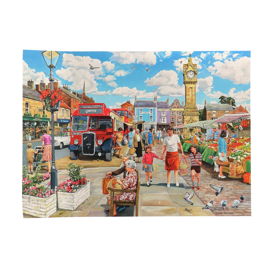 Puzzel  Gibsons 1000 Stuk Clocktower Market