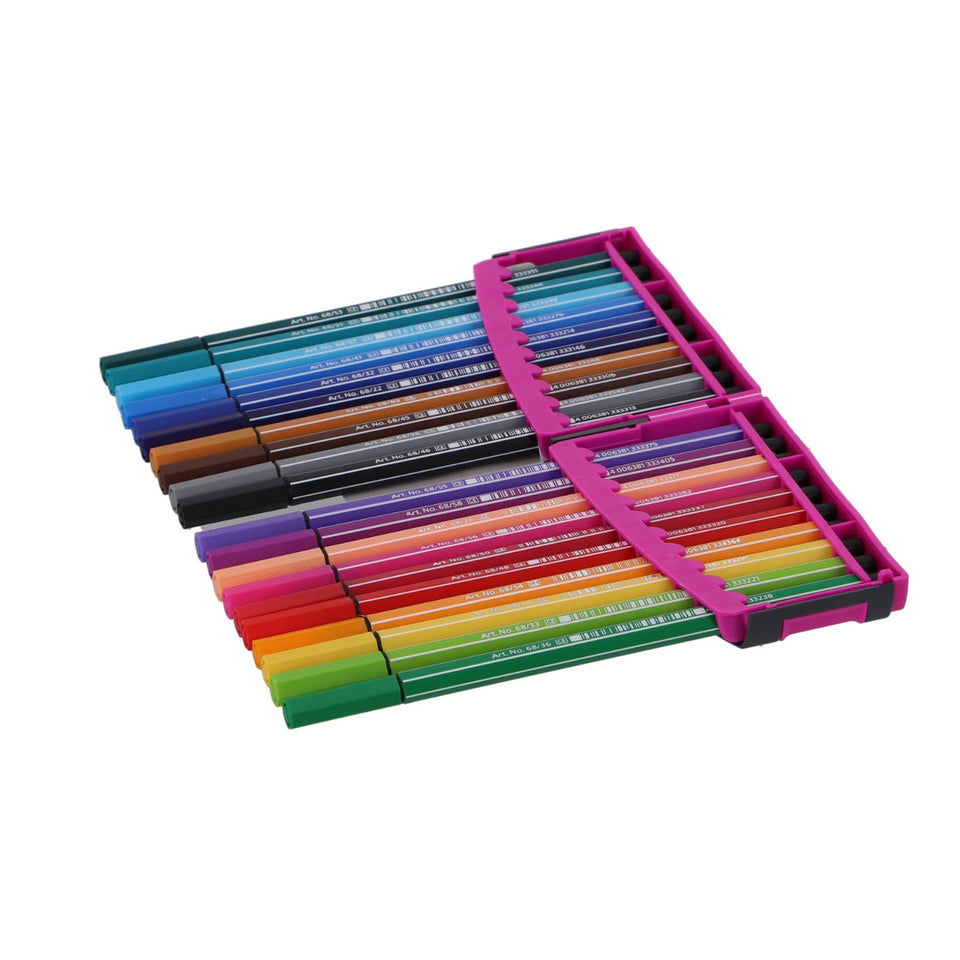 Stabilo Pen 68 Colorparade Antraciet/Roze 20 Kleuren