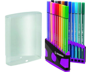 Stabilo Pen 68 Colorparade Antraciet/Roze 20 Kleuren