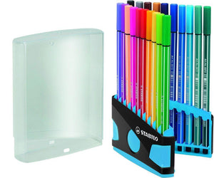 Stabilo Pen 68 Colorparade Antraciet/Lichtblauw 20 Kleuren