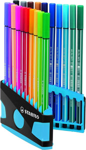 Stabilo Pen 68 Colorparade Antraciet/Lichtblauw 20 Kleuren