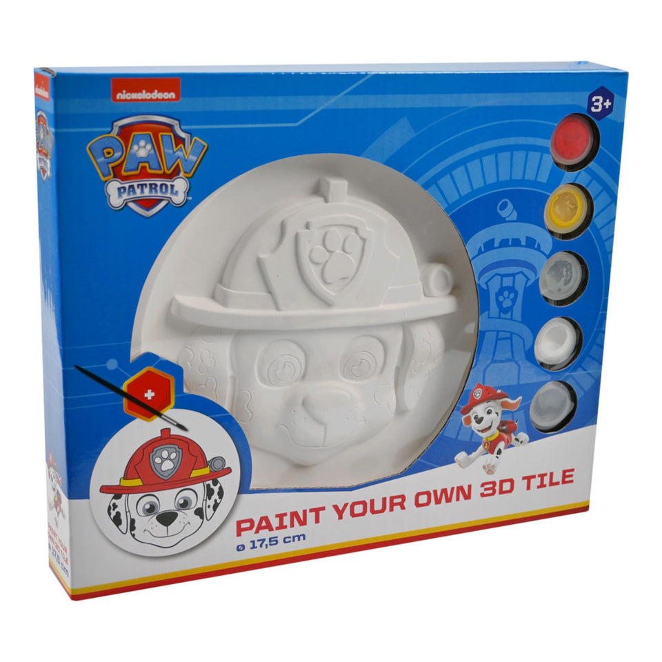 Paw Patrol Kleur Je Eigen 3D Tile