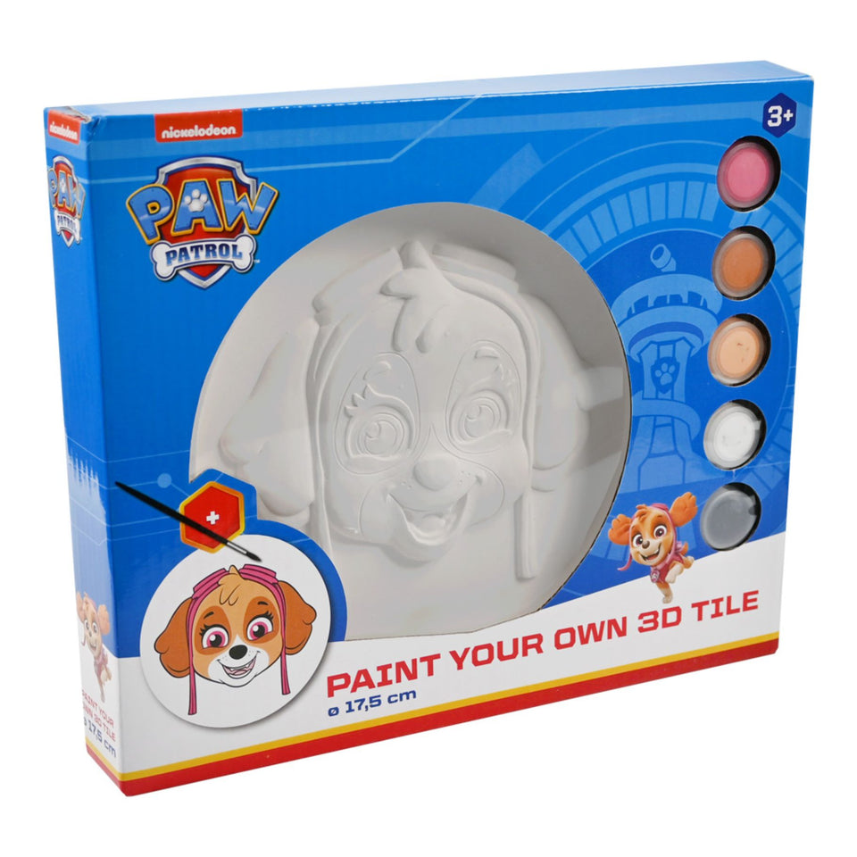 Paw Patrol Kleur Je Eigen 3D Tile