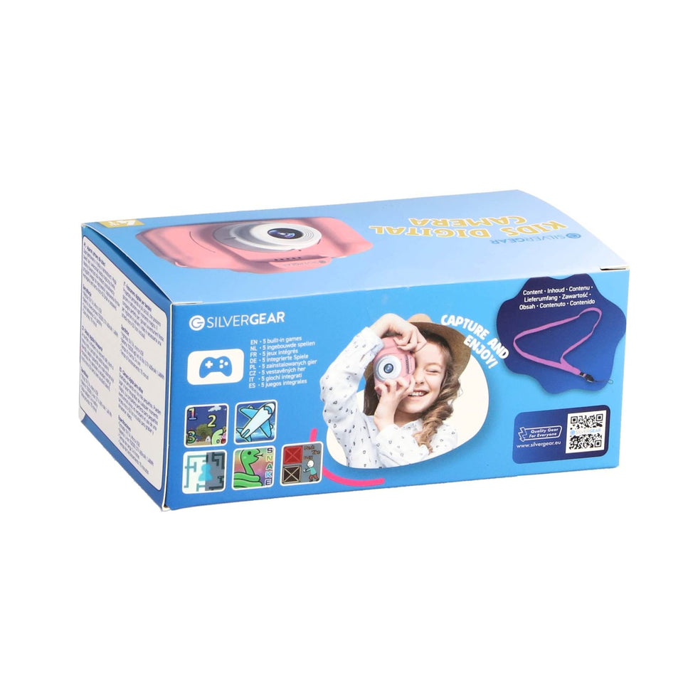 Kindercamera full hd roze / blauw usb