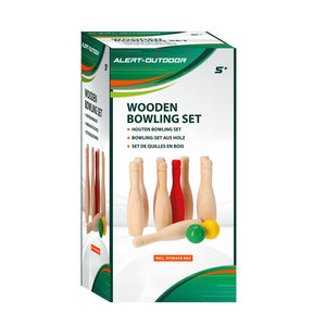 Alert Outdoor Bowling Set Hout