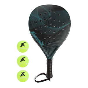 Padelset racket en 3 ballen en 2 asst.