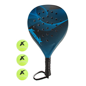 Padelset racket en 3 ballen en 2 asst.