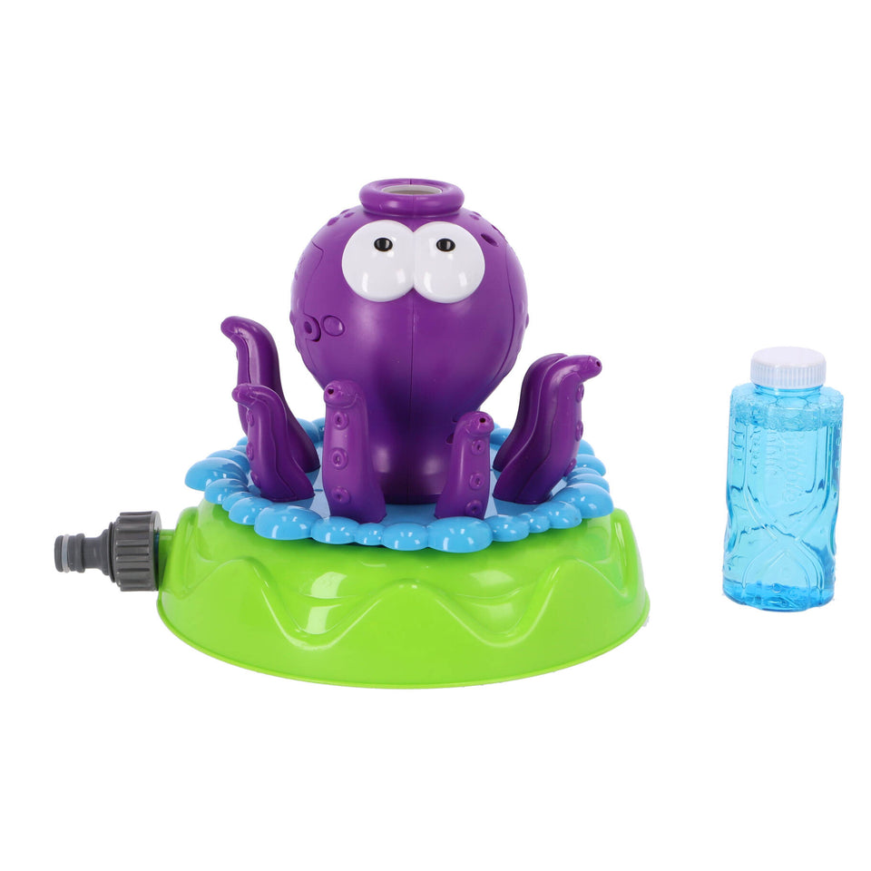 Watersproeier octopus met bellenblaas deluxe