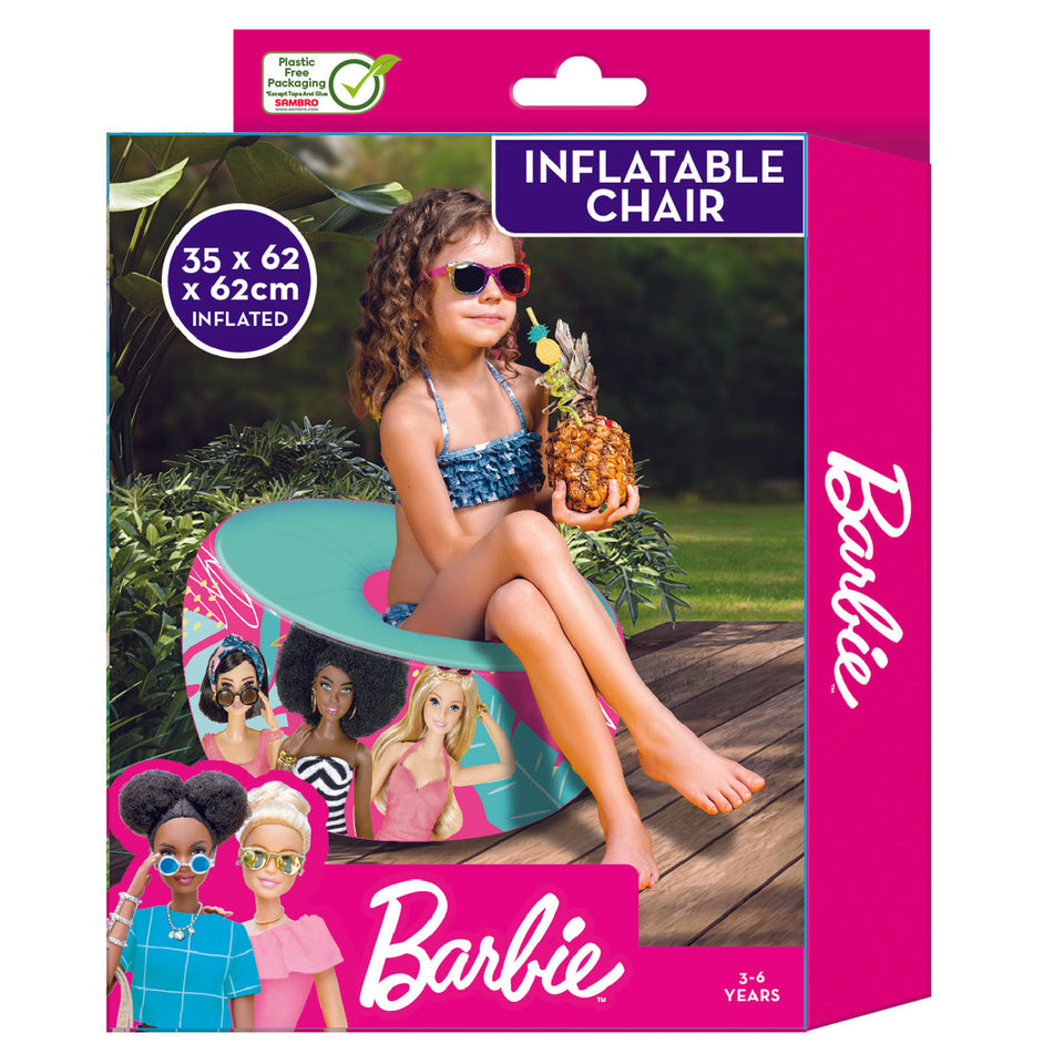 Stoel opblaasbaar barbie