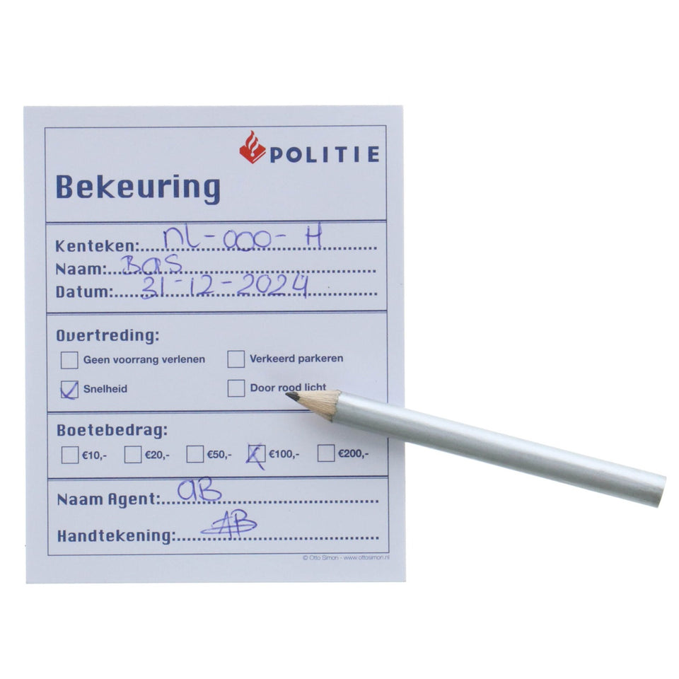 Politie Bonnenboekje